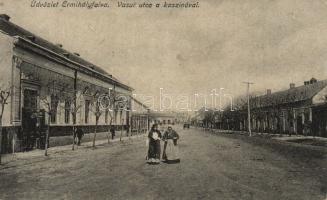 Érmihályfalva Railway street with casino