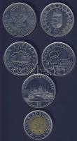 2002. 100Ft "Kossuth" + 2004-2007. 50Ft 5db klf emlékverete T:2