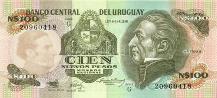 Uruguay 1989. 50P "G" (3x) + 100P "G" (3x) T:I