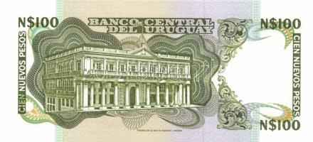 Uruguay 1989. 50P "G" (3x) + 100P "G" (3x) T:I