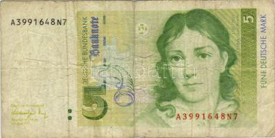 NSZK 1991 5DM T:II/III