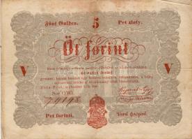 1848 "Kossuth-bankó" 5Ft 2klf színvariáns T:II