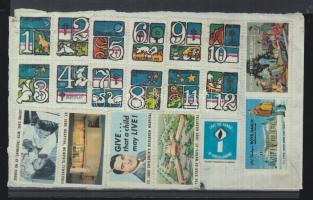 USA 1970-es évek boríték kivágás 19 klf levélzáróval