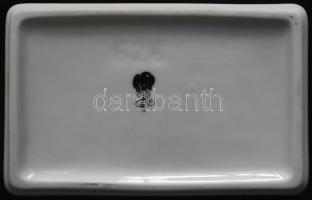 Szász Endre által tervezett Hollóházi jelzett porcelán ékszeres doboz /  Faces designed by Endre Sza...