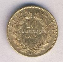 Franciaország/II.Császárság/III.Napóleon 1862A 10Fr Au 3,23g T:1-