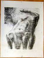 Szólár Ábel: Ősanya, lithográfia, jelzett, 62x82 cm