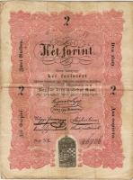 1848 "Kossuth-bankó" 2Ft 2db azonos "NK" betűjelzéssel ! T:II