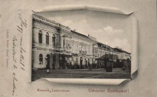 Zombor Kossuth street the restaurant of Gáspár Knipl and the shop of Sámuel Orosz (EB)