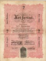 1848 "Kossuth-bankó" 2Ft 2db azonos "HT" betűjelzéssel ! T:II