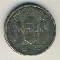 1930. 5P Ag "Horthy jobbra" T:3 ph.