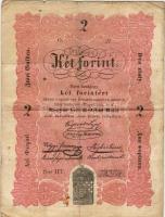 1848 "Kossuth-bankó" 2Ft 2db azonos "HT" betűjelzéssel ! T:II
