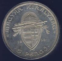 1938. 5P Ag "Szent István" T:2- ph