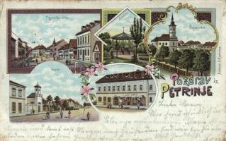 Petrinja with the shop of Josip Sobota litho