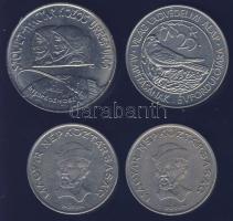 1988. 50Ft "Világ Vadvédelmi Alap II." + 1980. 100Ft "Szovjet-magyar közös űrrepülés" + 1985-1989. 20Ft (2x) T:Bu,2