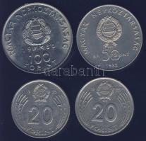 1988. 50Ft "Világ Vadvédelmi Alap II." + 1980. 100Ft "Szovjet-magyar közös űrrepülés&...