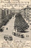 Vienna I. Kärntner Ring with trams