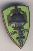 1914-1918. I. Világháborús Frontharcos jelvény. Sign: Berán N./BPest T:2