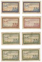 D.Reich/Megszállt (francia) Rajnavidék 1923  francia-belga vasúttársaság /fr.Besetzung in Rhein-Gebiet 0,05Fr(2x) egymást követő sorszámokkal, 0,10Fr, 0,25Fr, 0,50Fr(9x) T:II,III,IV