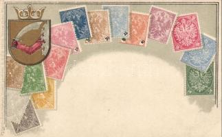 Set of Austrian stamps litho