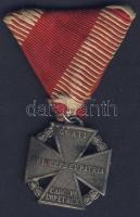 Ausztria 1916. I. világháborús IV. Károly kereszt, mellszalaggal T:2