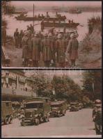 Az 1930-as évek újságképeiből lkészóült fotó-reprodukciók, főként járművekről, sok katonaival / phot...