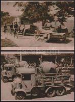 Az 1930-as évek újságképeiből lkészóült fotó-reprodukciók, főként járművekről, sok katonaival / phot...