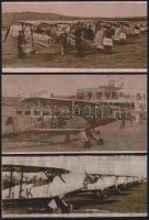 Az 1930-as évek újságképeiből lkészóült fotó-reprodukciók, főként járművekről, sok katonaival / phot...