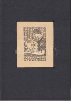 1909 Kozma Lajos (1884-1948) Ex libris cinkográfia paszpartuban 22x30cm