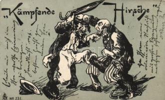 Fighting deer, Judaica humour