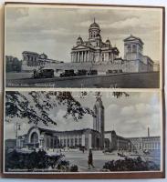 cca 1940 Helsinki 10 lapos leporelló-füzet / hooklet with 10 pictures 22x12cm