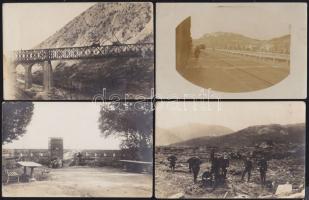 6 db megíratlan I. világháborús fotólap, Olasz Front / 6 WWI Italian front photo cards