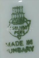 Kézzel festett népi mintás Zsolnay porcelán kis kulacs / Zsolnay chinaware small bottle 8 cm