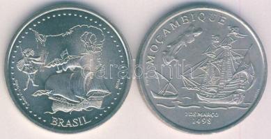 Portugália 1998. 200Esc "Mozambik" T:1- apró ph. + 1999. 200Esc "Brazília" T:1- apró ph.