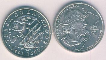 Portugália 1999. 200Esc "Pedro Alvarez Cabral" T:1- apró ph. + 2000. 200Esc "Terra Do Lavrado" T:1