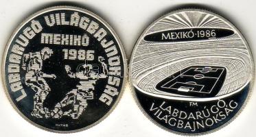 1986 "Labdarúgó V.B." 500Ft + 500Ft ezüst, díszdobozban T:PP
