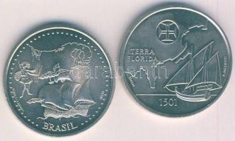 Portugália 2000. 200Esc "Terra Florida" T:1- kis ph. + 1999. 200Esc "Brazília" T:1- apró ph.