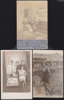 cca. 1890-1950 40 db vegyes fotólap, közte keményhátú kép is / 40 mixed photo cards