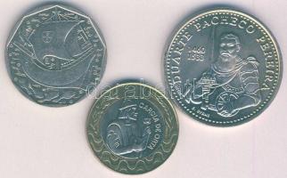 Portugália 1998. 50Esc T:2- + 200Esc "Garcia de Orta" T:1/2 + 1999. 200Esc "Duarte Pacheco Pereira" T:1- apró ph.