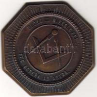 cca 1900 "Előre...Miskolc" szabadkőműves plakett bronz/email T:1/2