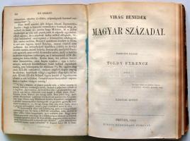 Virág Benedek: Magyar századok. I-III. kötet egybekötve, Heckenast, Bp. 1862, korabeli papírkötésben...