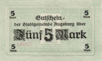 Német Birodalom/Császárság/Augsburg 1918.10.15. 5M, 10M hivatalos érvénytelenítéssel T:I,I- + Német ...