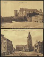 8 db régi lengyel városképes lap / 8 Polish town-view postcards
