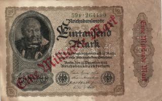 Német Birodalom / Weimari Köztársaság 1922. 1000M (2x) "Vielecke" vízjellel, a "Reich...