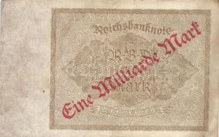 Német Birodalom / Weimari Köztársaság 1922. 1000M (2x) "Vielecke" vízjellel, a "Reich...