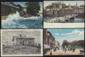 41 db vegyes, régi városképes lap, érdekességekkel, jó minőségben /  41 mixed town-view postcards, good quality