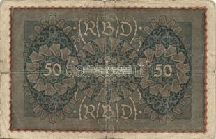 Német Birodalom / Weimari Köztársaság 1919. 50M "Reihe 4" T:III-/IV+ + 1920. 1M (2x) egymá...