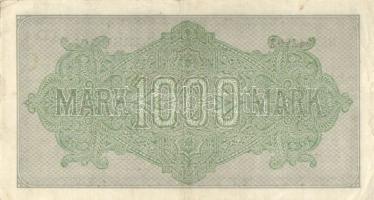 Német Birodalom / Weimari Köztársaság 1920. 1M + 2M piros nyomattal T:I + 1922. 1000M (2x) "Mäander" vízjellel, a "Reichsbanknote" szóban több lemezhibával T:II-,III