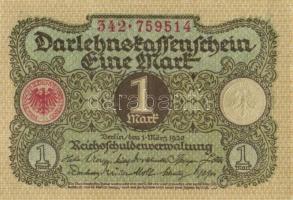 Német Birodalom / Weimari Köztársaság 1920. 1M + 2M piros nyomattal T:I + 1922. 1000M (2x) "Mäa...