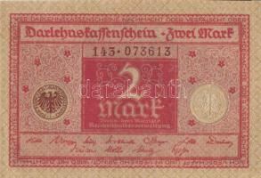 Német Birodalom / Weimari Köztársaság 1920. 1M + 2M piros nyomattal T:I + 1922. 1000M (2x) "Mäa...