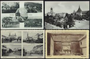 31 db régi városképes lap a Történelmi Magyarország területéről, közte néhány jó modern is / 31 postcards from the territories of the former Kingdom of Hungary